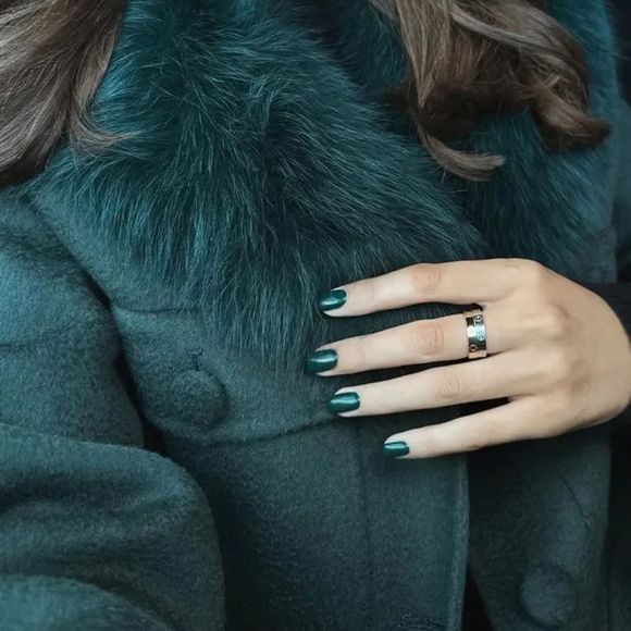 Green Autumn Winter Bomber Jacket For Women Vintage Faux Fur - Picture 4 of 8